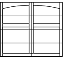 arched garage door design