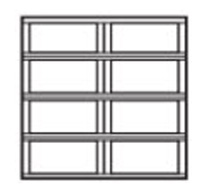 square garage door design