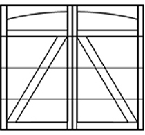 arched garage door design