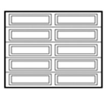 traditional wood raised 5-2 garage door design